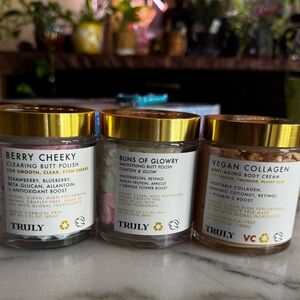 TRULY Skincare Trio polish and vegan collagen bundle of 3 MSRP $90.